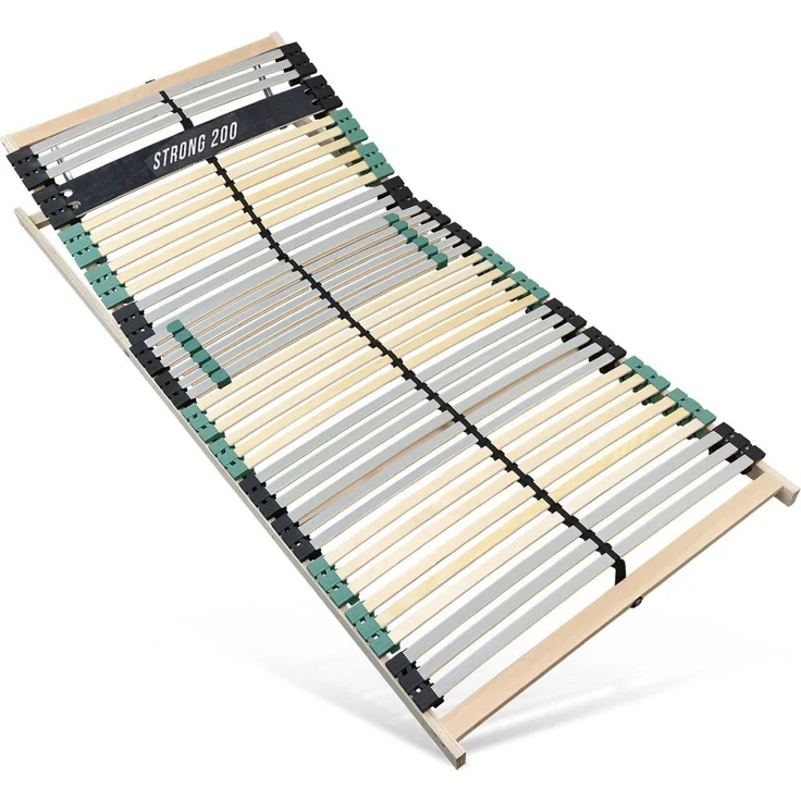 Lattenrost 100x200 PREMIUM STRONG 200 aus Buchenholz, Kopfteil verstellbar, 7 Zonen Lattenrost mit 42 Latten, Made in Germany, bis 200Kg – Bild 1