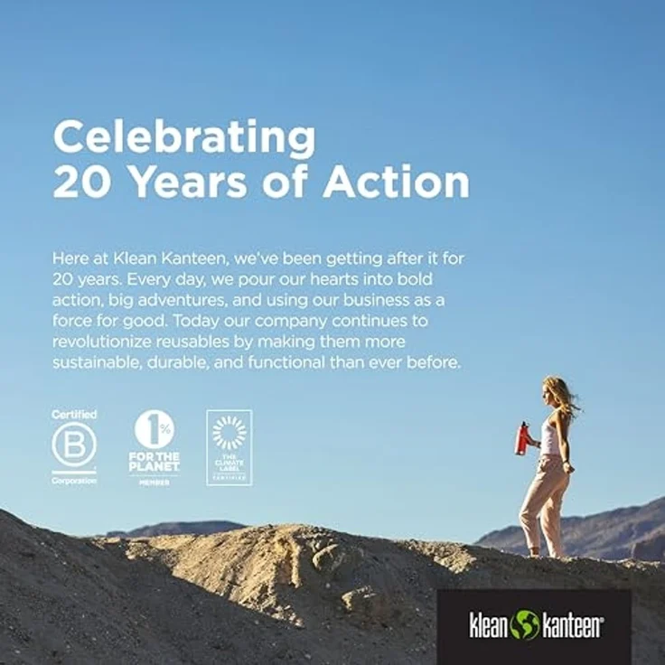 Klean Kanteen Trinkflasche Klean Kanteen Trinkflasche Classic 532ml Flip Cap Corsair Dunkelblau – Bild 7