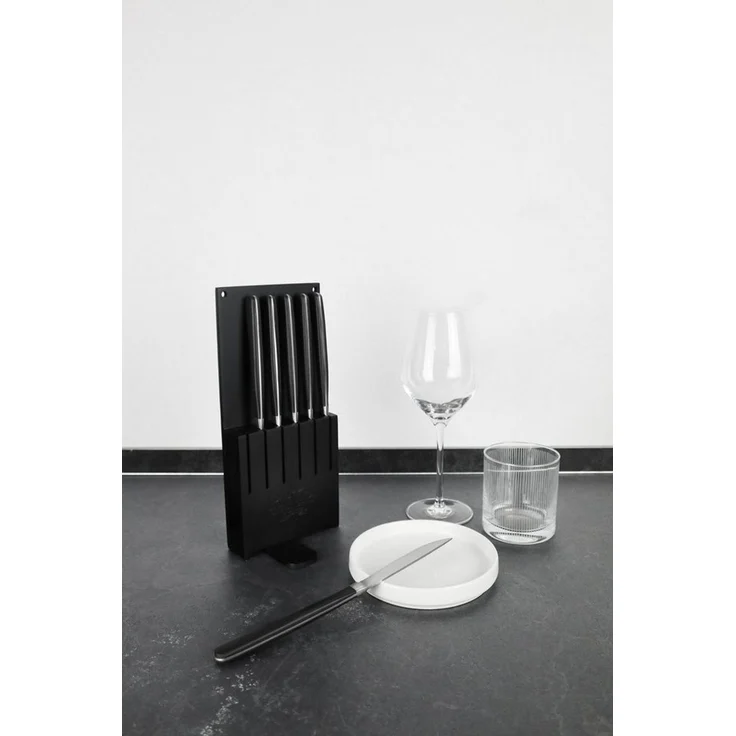 PINTINOX Steakmesser KOBE mit Sägeschliff, im 6er Set mit Halter (6 Stück) – Bild 4