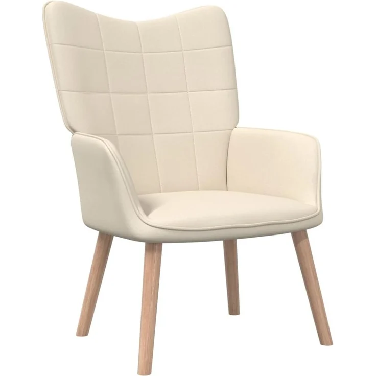 vidaXL Relaxsessel mit Hocker Creme Stoff [327932] – Bild 10