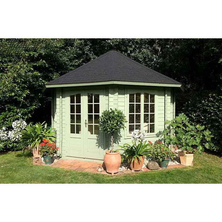 Palmako Gartenpavillon Hanna 141 m² Gartenpavillon aus Holz Gartenhütte Gartenlaube mit Montagematerial