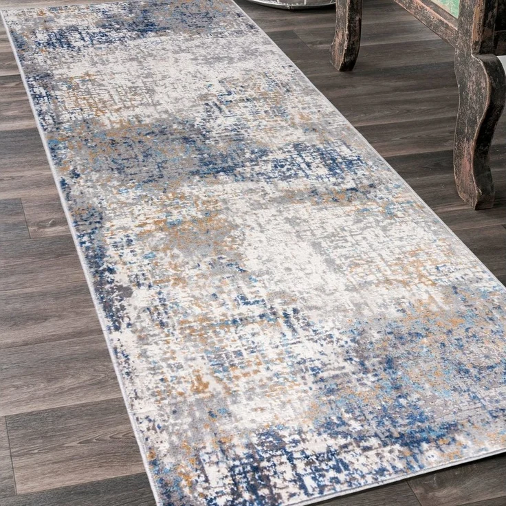 Mazovia Läufer Läufer FlurLäufer Modern für Vorzimmer Schlafzimmer - Abstrakt Muster, 60 x 100 cm, Kurzflor, Meterware – Bild 4