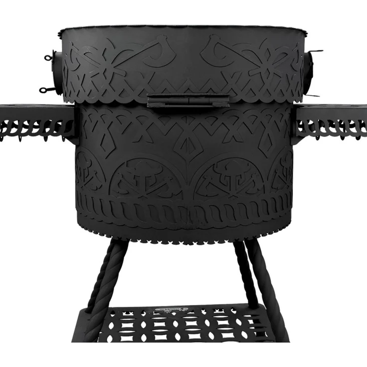 Holzkohlegrill Drakkar mit Gussrost Ø 54,5 cm – Robuster Rundgrill im Wiking-Stil – Bild 10