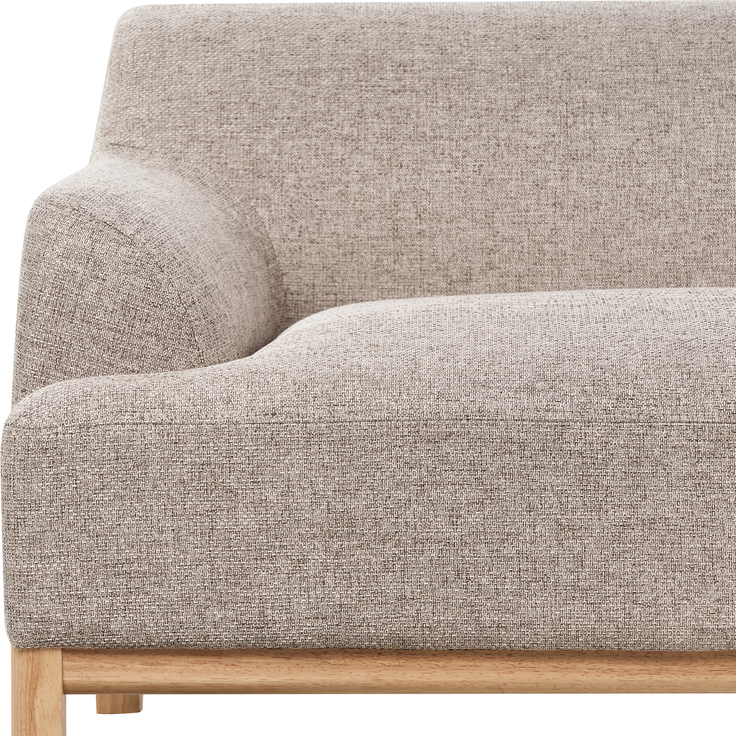 beliani 'SOSJO' Ecksofa, Stoff taupe, Rechtsseitig, 251 x 132 x 74 cm – Bild 7