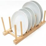 Bambus Küchen-Organizer - Abtropfgestell für Teller, Tassen & Küchenutensilien