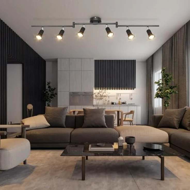 Dehobo LED Deckenstrahler Wohnzimmer - Deckenleuchte 6 Flammig Schwarz Deckenlampe Spot - GU10 Deckenspot Schwenkbar 350° - Drehbar Küchelampe Spot Strahler Decke Schlafzimmer Ohne Leuchtmittel – Bild 7