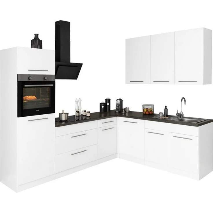 wiho Küchen Winkelküche Unna, mit E-Geräten, Stellbreite 260 x 220 cm – Bild 4