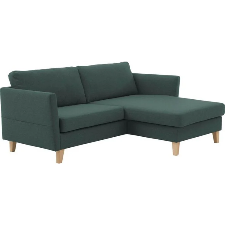 ATLANTIC home collection Ecksofa Mailo L-Form, mit Seitentaschen, Recamiere beidseitig montierbar, Massivholzfüße – Bild 4