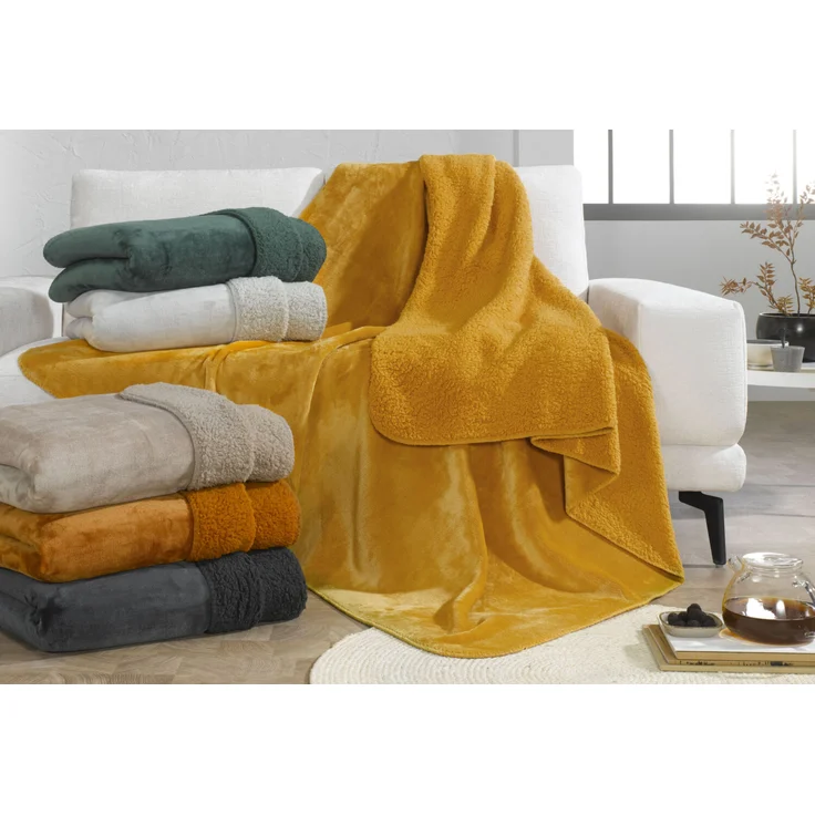 Wohndecke SEBASTIAN, Anthrazit, 150x200 cm, Polyester, casa NOVA, wendbar – Bild 2