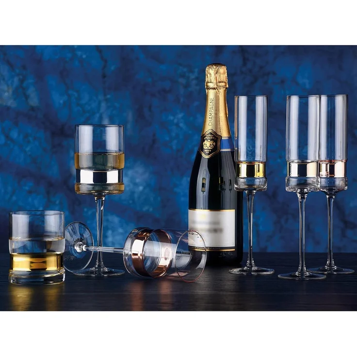 2er Set Anton Studio Designs SoHo Champagnerflöten Sektgläser bronze – Bild 9