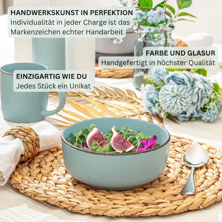 SÄNGER Steingut Schalen Bombay Sky Shades 4 teilig – Bild 5