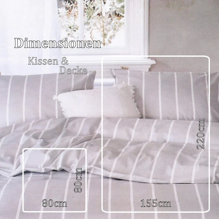 Bettwäsche Walra (155x220cm) Preppy Pinstripe – Bild 3