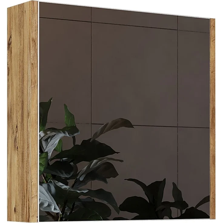 Skye Decor '1753' Badezimmerschrank mit Spiegel, Atlantik-Kiefer, 60 x 60 x 16 cm – Bild 4