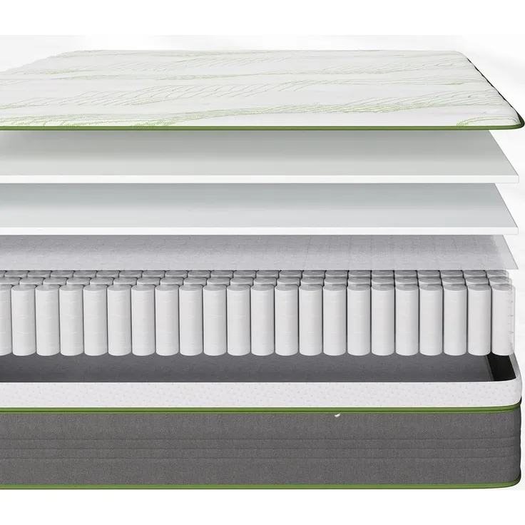 Novilla Matratze 160x190 Federkernmatratze Härtegrad H3 Rollmatratze Öko Tex Zertifiziert Mittelfest Tonnentaschenfederkern Mattress Höhe 26cm Punktelastisch Atmungsaktiv Hybridmatratze