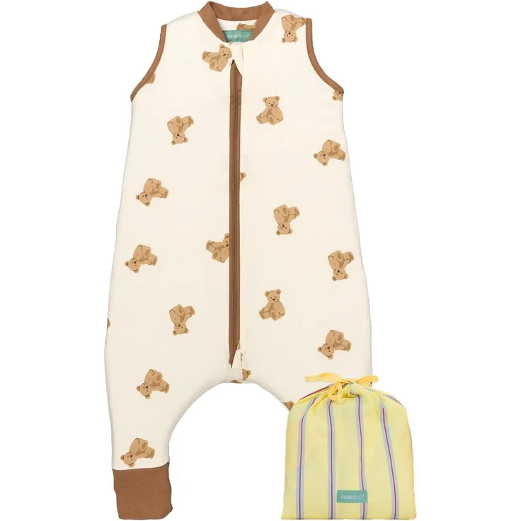 molis&co - Baby Schlafsack mit Füßen - Ideal für Frühling und Herbst - Babyschlafsack mit Füßen 1 tog - Leicht gepolstert - 100% Baumwolle (Oeko-TEX 100), Premium Qualität - Teddy (100 cm) – Bild 1