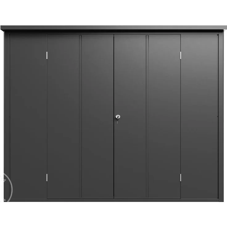 GFP Primeyard Geräteschrank Metall 228x84x181 cm Gartenschrank anthrazit inkl. Fußboden – Bild 2