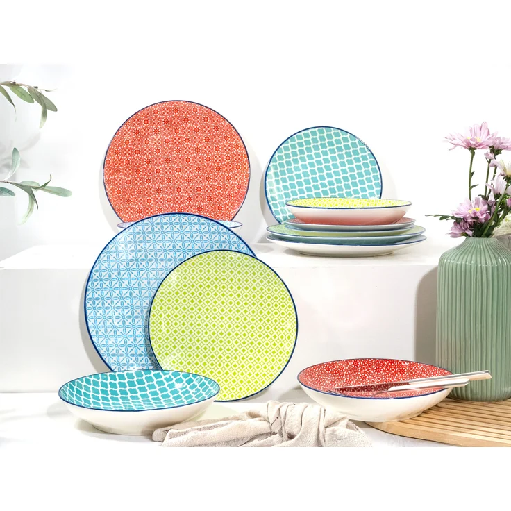 Mediterran Bunt, Tellerset 12-tlg (mo) – Bild 2