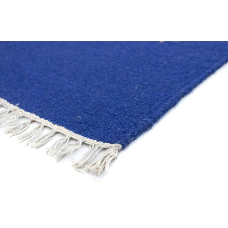 Kelim Teppich - Trendy 180 x 120 cm - blau – Bild 2