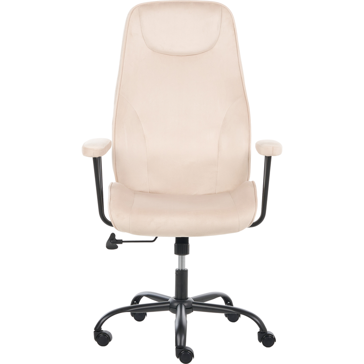 Bürostuhl TITAN Samtstoff Hellbeige – Bild 5