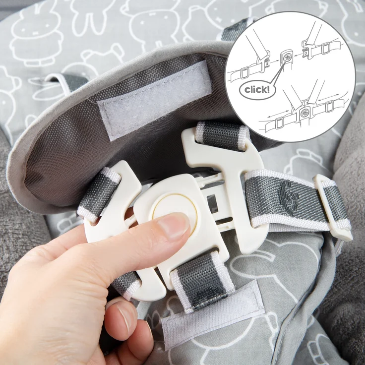 roba Treppenhochstuhl 'Born Up' - Set 2 in 1 - 'Little Stars' - mit Liegefunktion - ab Geburt - Weiß – Bild 2