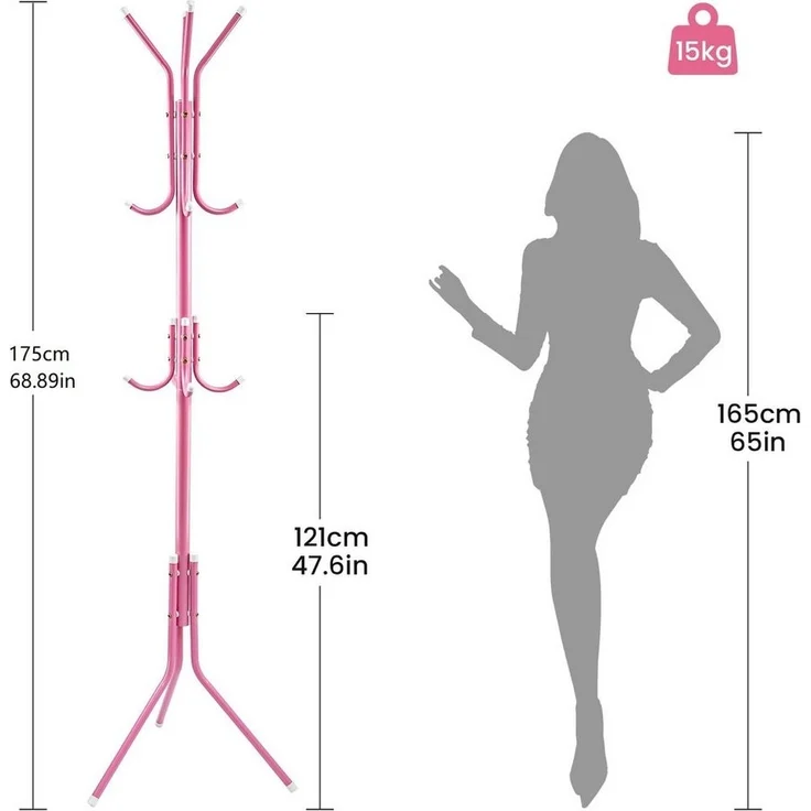 Youyijia Kleiderständer Garderobenständer mit 12 Haken – 175 cm Free-Standing Kleiderständer – Bild 3