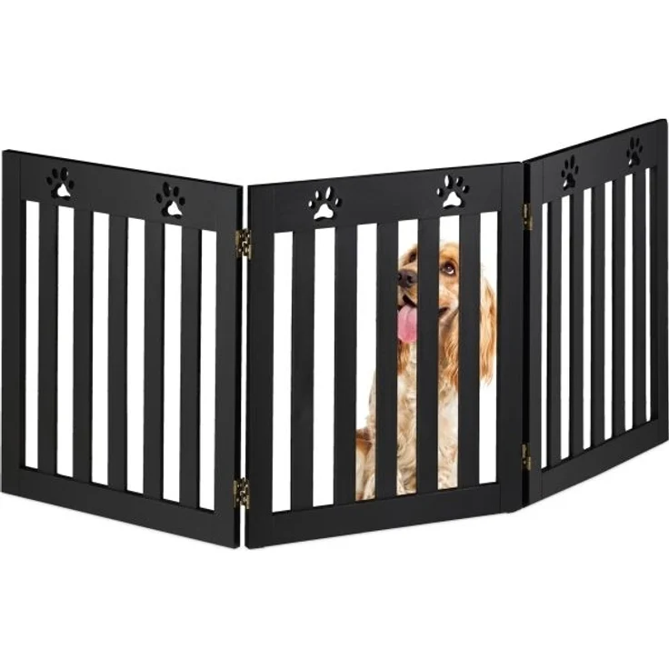 3-teiliges Hundeabsperrgitter Pfoten – Bild 1