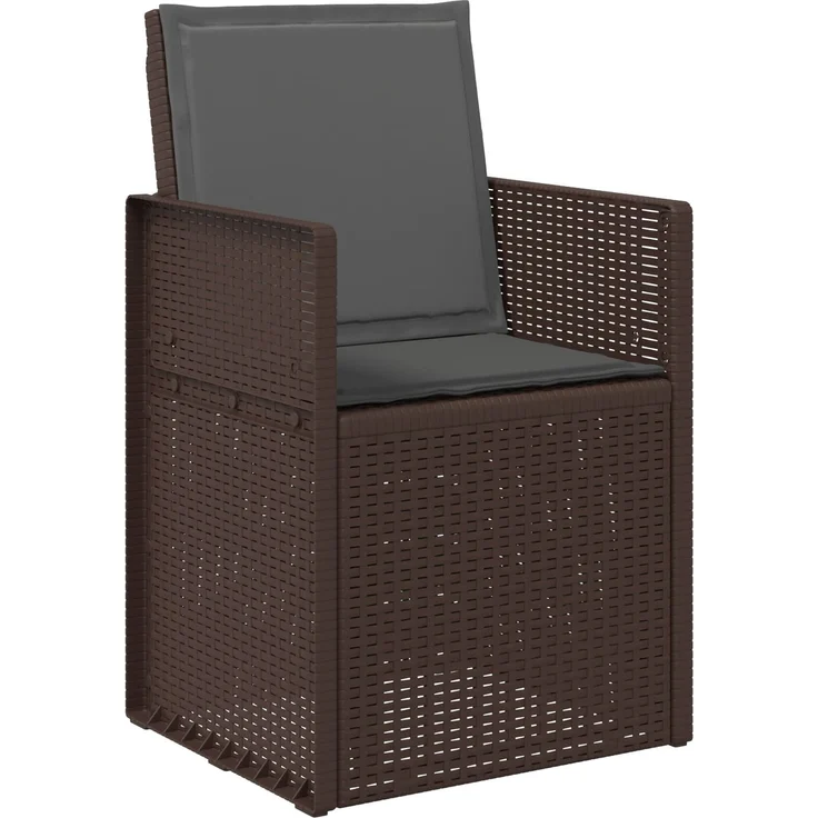 vidaXL Garten Esszimmerstühle 2 pcs Braun und Anthrazit PP 899994 – Bild 4