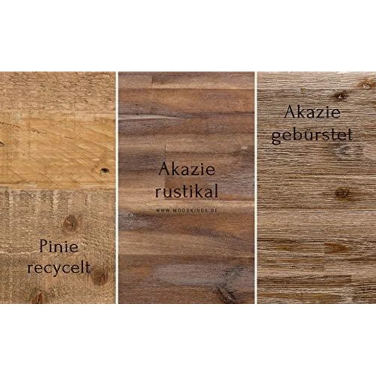 Rustikaler Woodville Nachttisch aus Pinienholz - Stilvolles Design, mit praktischem Schubkasten – Bild 10