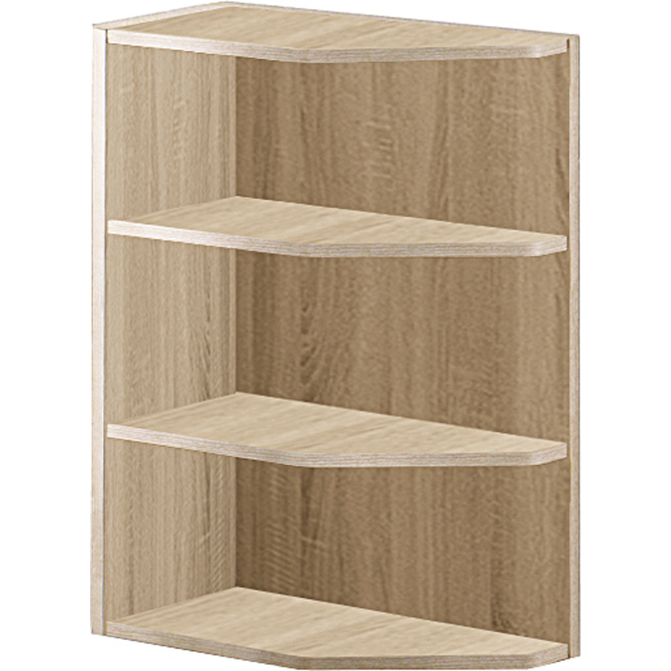 GLAMOUR GREEN 18D – Offener Unterschrank 20 cm mit 2 Ablagen, Sonoma-Eiche