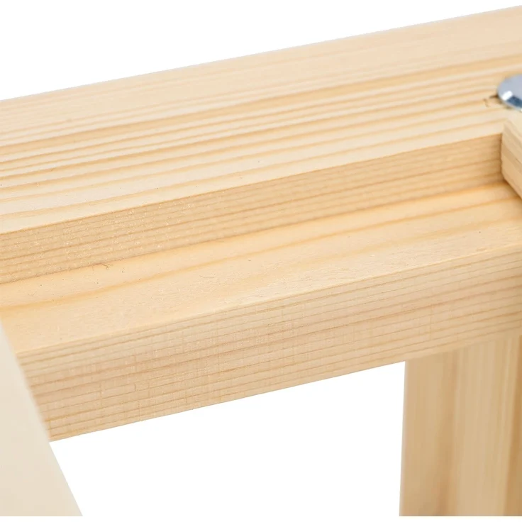 Holzbett 160x200 mit Matratze Doppelbett Holz Natur Bett Massiv Palettenbett Bettgestell Holzbettrahmen Lattenrost – Bild 10
