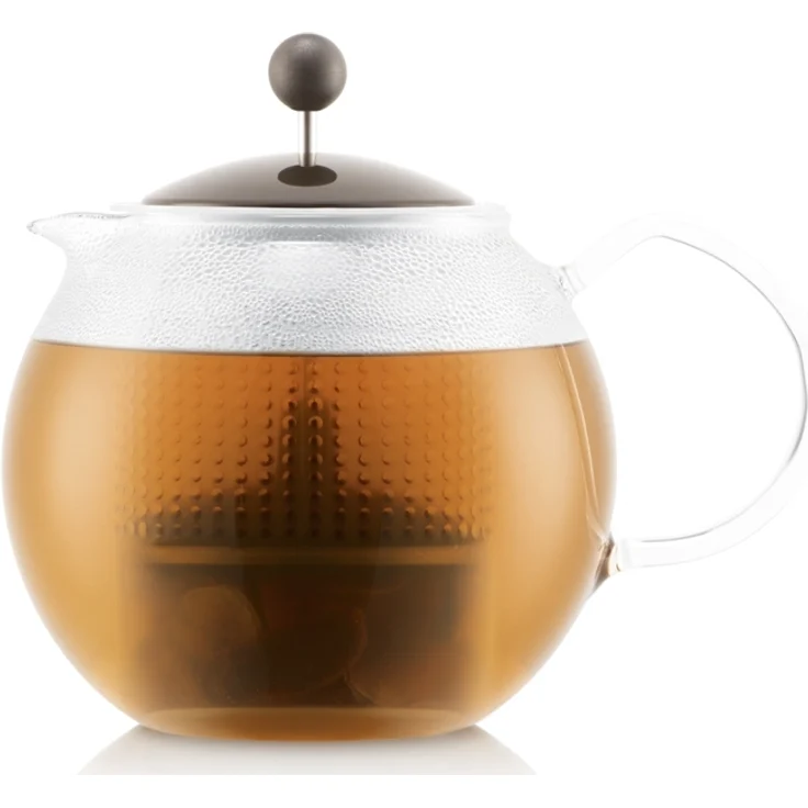 Bodum Teebereiter mit Kunststoffsieb und -deckel 1 L Assam dark roast