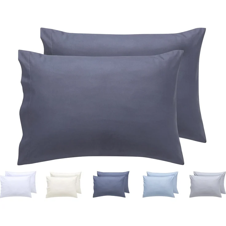 Kissenbezüge, extra weiche Mikrofaser, hypoallergen, Set mit 2 Kissenbezügen 50X70 cm Dunkelgrau