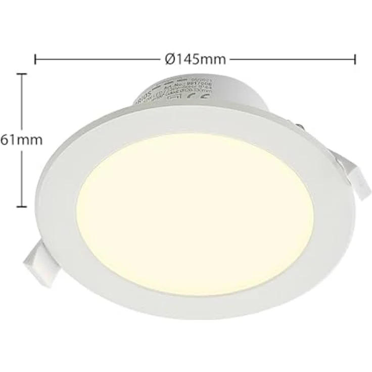 PRIOS LED Rida, moderne Badezimmerleuchte in Weiß aus Aluminium, 1-flammig, inklusive Schalter und Leuchtmittel – Bild 5