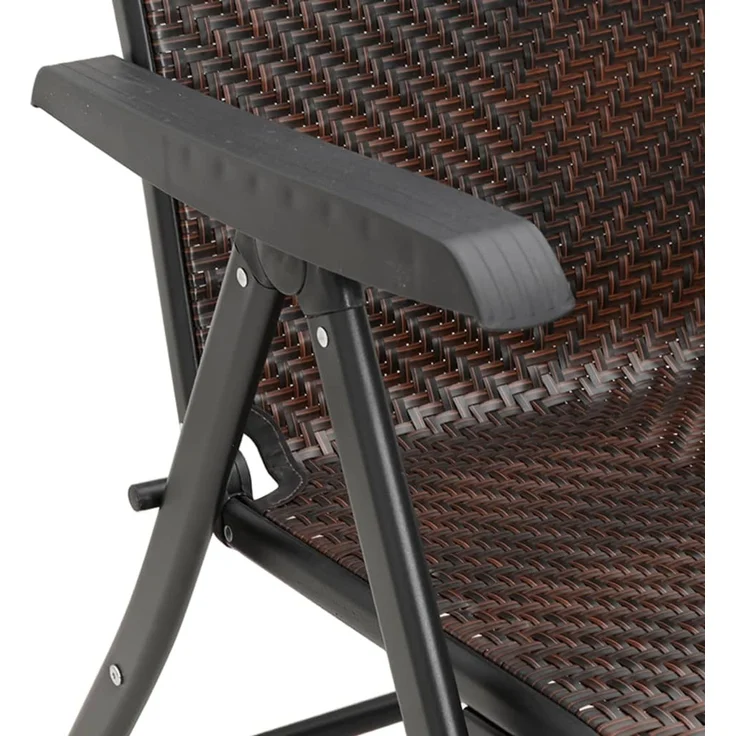 vidaXL Gartenstühle 8 Stk. Klappbar Braun Poly Rattan 3270611 – Bild 9