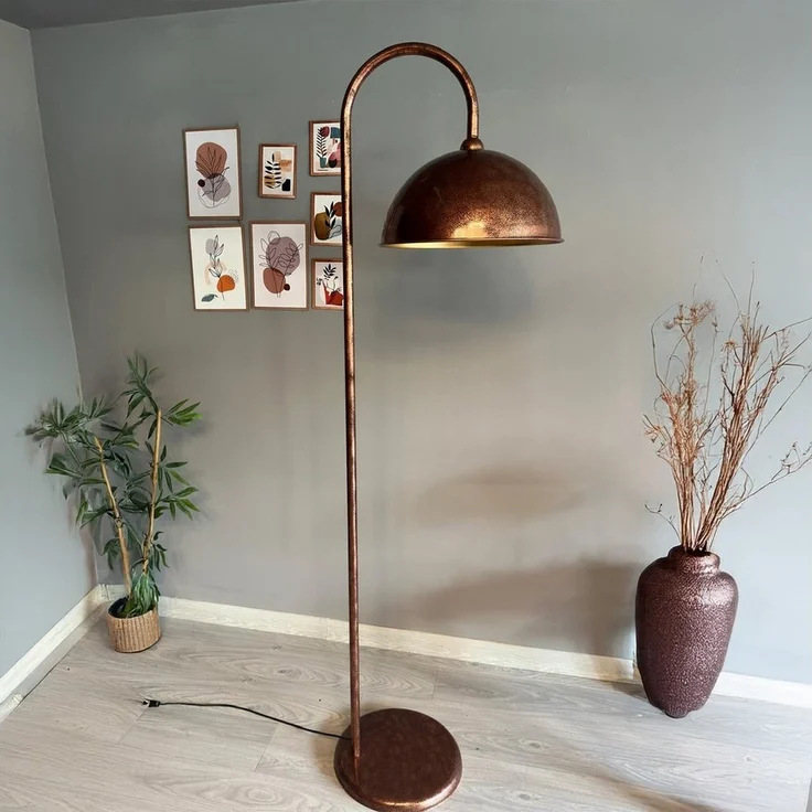 Bamyum Stehlampe Stehlampe Modern Dekorativ Metall Wohnzimmer Arbeitszimmer Stehlampe, ohne Leuchtmittel, E27, verstellbarer Lampenschirm, Stehluchte mit Ablage – Bild 1