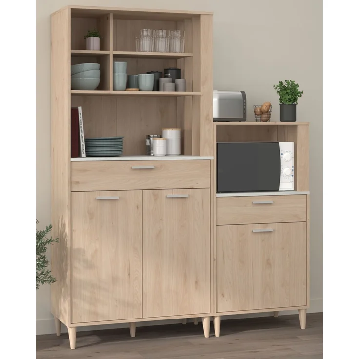 Parisot Küchenschrank Set 2-tlg. Gala in Eiche und grau – Bild 1