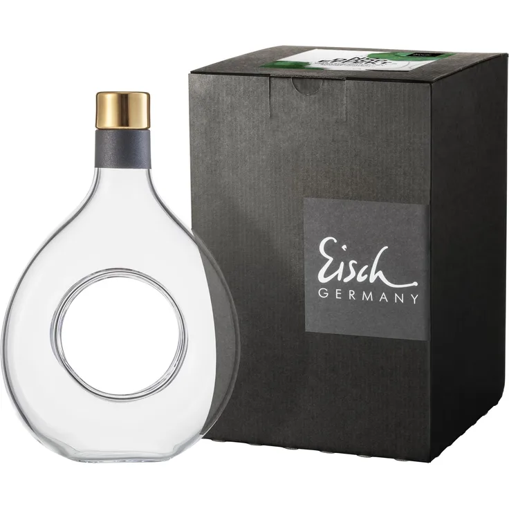 Eisch Karaffe Cosmo Gold No Drop, Weinkaraffe, Wasserkaraffe, Kristallglas, Gold, Schwarz, 1 L, 70577510