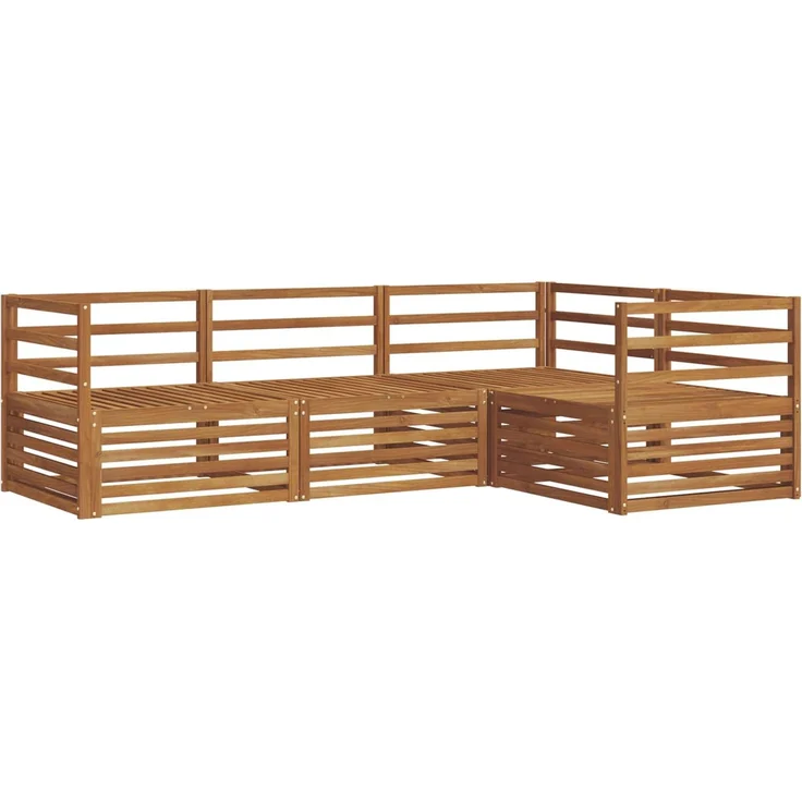 vidaXL Outdoor-Sofagarnitur 4 stk. 4-Sitzer Natur Massivholz Akazie 3373359 – Bild 2