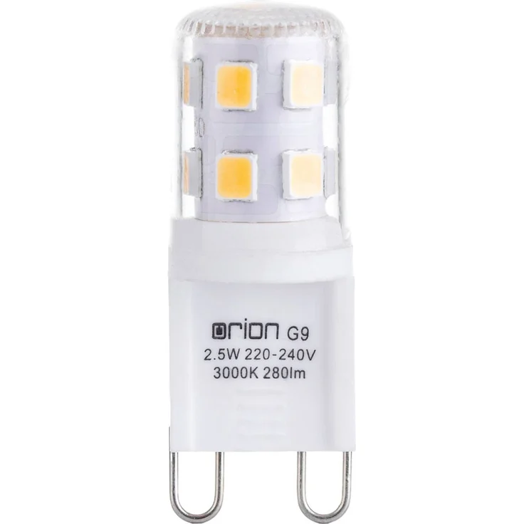 Orion LED-Stiftlampe G9, klar, 2,5 W, 3.000 K, 280 lm