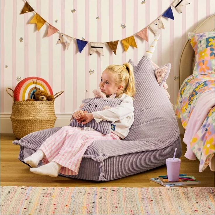 icon Sitzsack Kinder Animalfreunde mit Kissen aus Cord, 72x102x66cm, Made in Germany, für Kinderzimmer – Bild 3