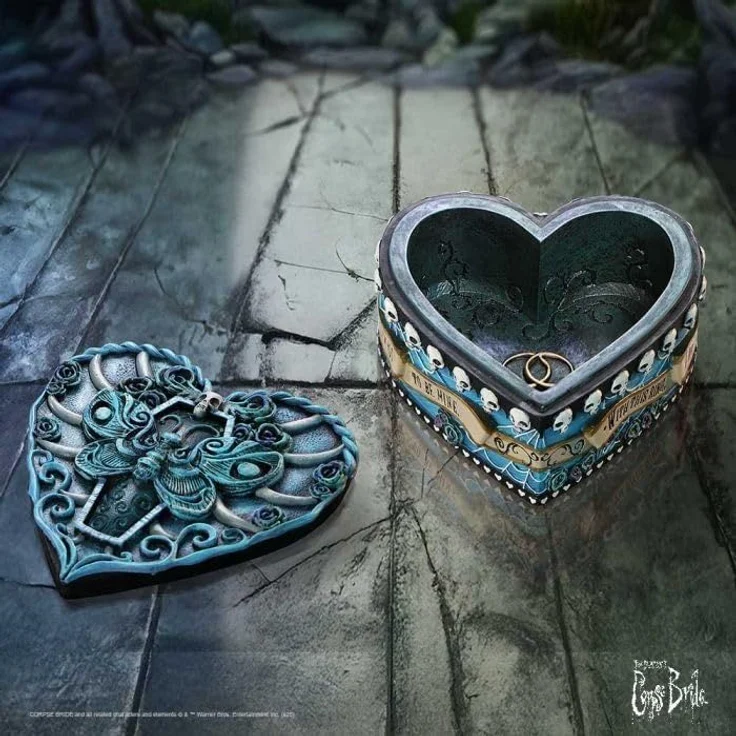 Nemesis Now Schmuckkassette Corpse Bride - Hochzeit mit einer Leiche With This Ring Vow 5 cm (1 St), Offiziell lizenzierte, handbemalte Schmuckschatulle – Bild 6