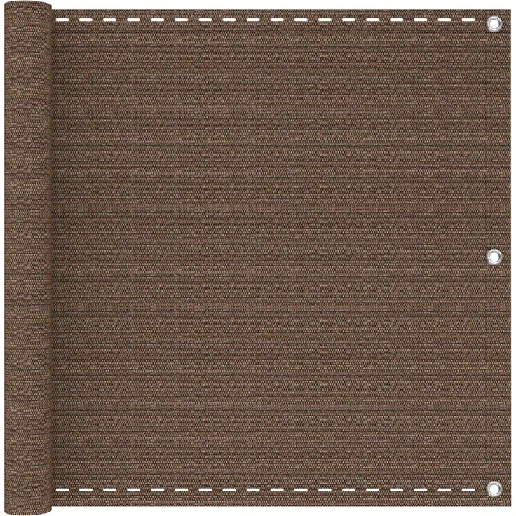 vidaXL Balkonsichtschutz Braun 90 x 800 cm HDPE und Aluminium 4003073 – Bild 1