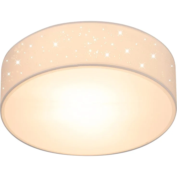 monzana Deckenleuchte, 38 cm, Sternenhimmel Rund Stoffschirm 38 cm 2-Flammig E27 Modern