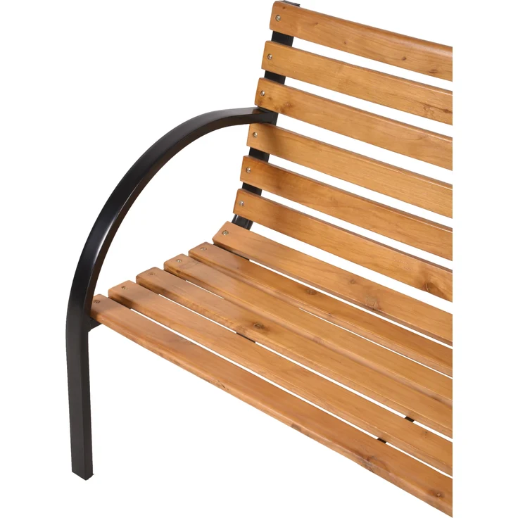 Parkbank TOM - 122cm Breit, Tanne, Natur | Gartenbank Wetterfest Terrassenbank Sitzbank Outdoor – Bild 2