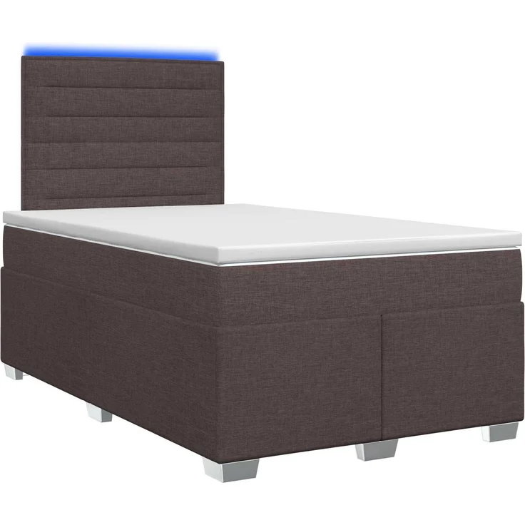 vidaXL Boxspringbett mit Matratze Dunkelbraun 120 x 190 cm Stoff 3454820 – Bild 2