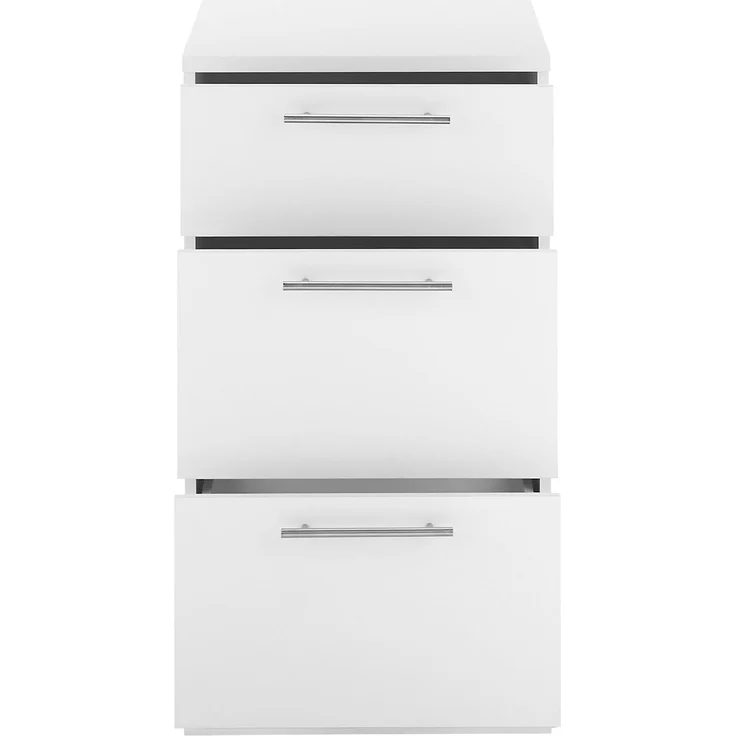XORA 'PRIMUS' Küchenschrank Unterschrank Weiß, Holznachbildung weiß, 50 x 92 x 68 cm, mit 3 Schubladen – Bild 1