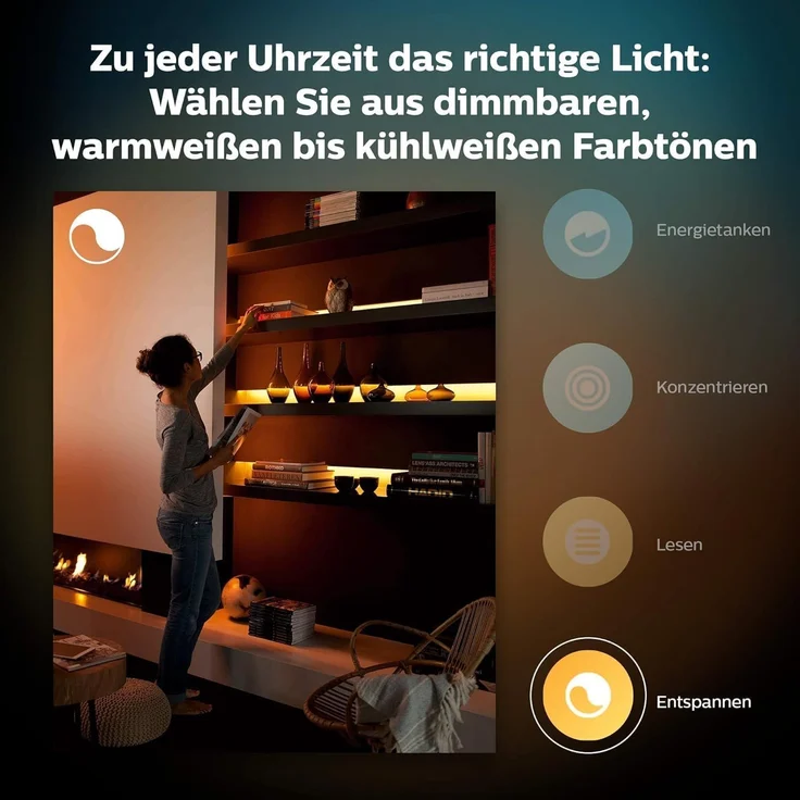 Philips Hue White & Color Ambiance Lightstrip Plus Basis-Set V4 (2m + 1m), dimmbarer LED Streifen für das Hue Lichtsystem mit 16 Mio. Farben, smarte Lichtsteuerung über Sprache oder App – Bild 10