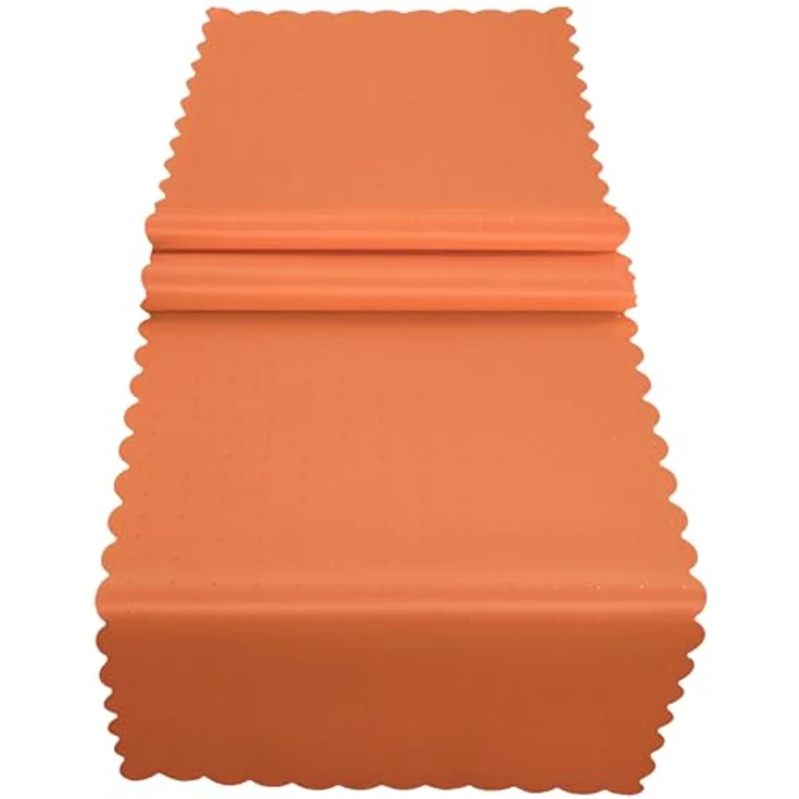 matches21 HOME & HOBBY Tischdecke Tischläufer 40x150 cm in Orange für Esstisch & Küche (1-tlg), Waschbare Mitteldecke mit gewelltem Rand – Bild 2