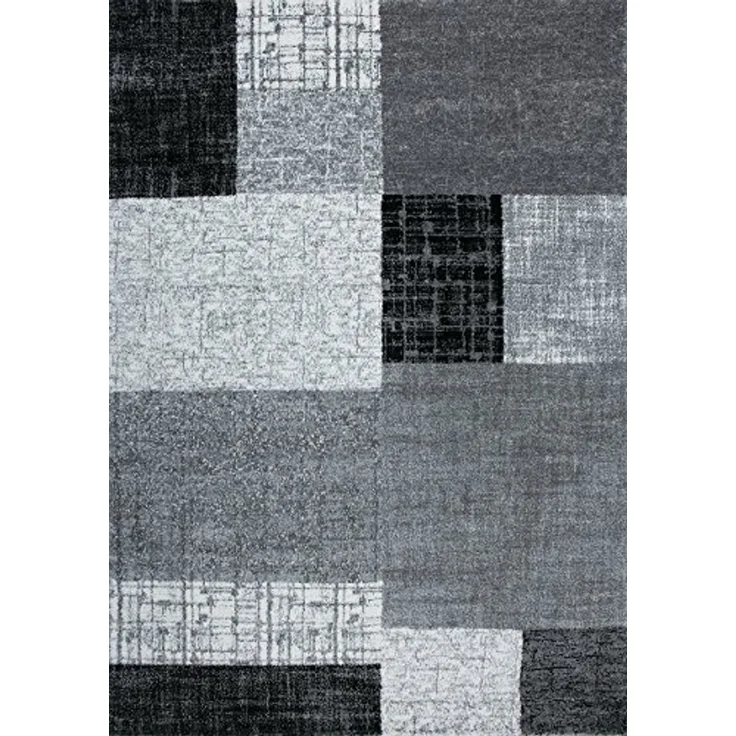 Vimoda Teppich Wohnzimmer Klassisch Karo- kariert Design, Rechteckig, Höhe: 5 mm, Läufer Kachel Optik in Türkis Grau Gelb & Lila Teppich Schlafzimmer – Bild 7