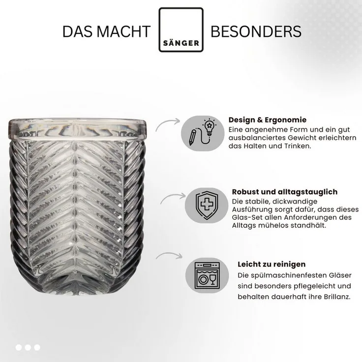 SÄNGER Gläser-Set Bunt, 12-tlg, Glas, Porto + Faro, 12er Set, spülmaschinengeeignet